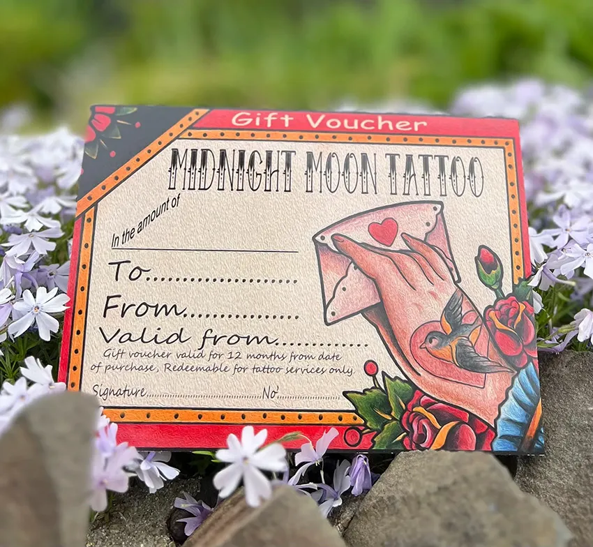 Gift certificate from Midnight Moon Tattoo