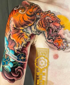 Japanese Tiger Tattoo by Mathew Clarke