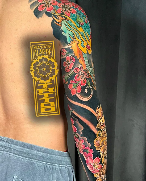 Dragon-foo-dog-sleeve-backside