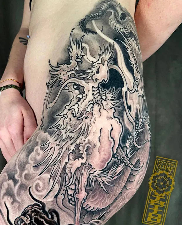 Dragon-koi-thigh-tattoo-dragon-close-up