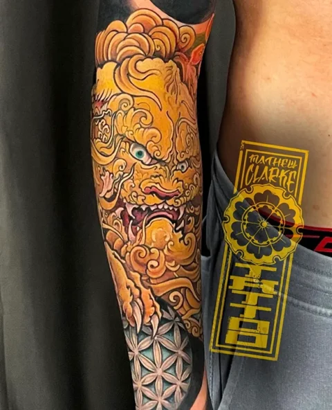 Foo-Dog-tattoo-front