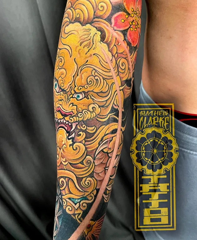 Foo-Dog-tattoo-side