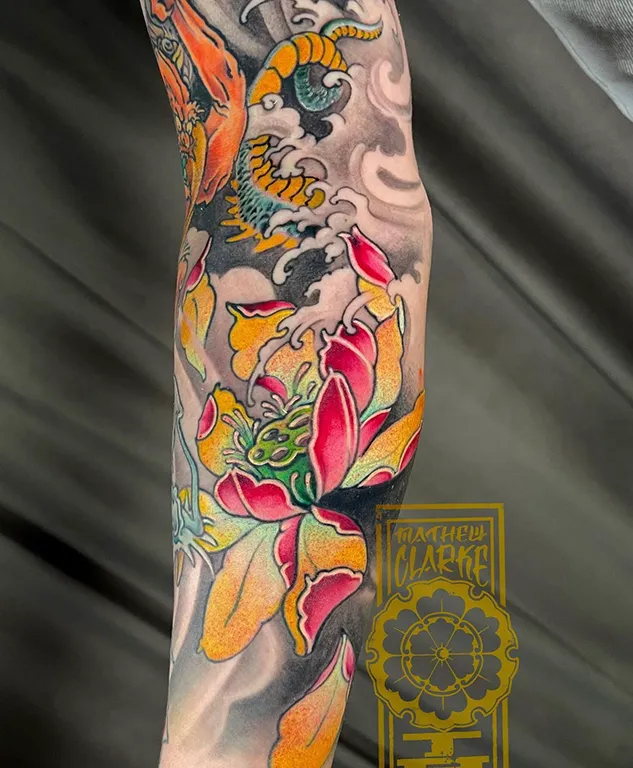Oni-Riding-Dragon-flower-underneith