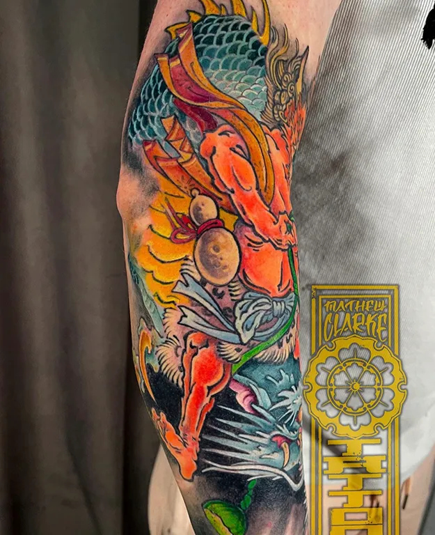 Oni-Riding-Dragon-tattoo-side